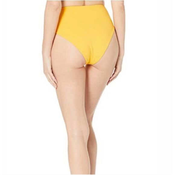 New Onia X WeWoreWhat Riviera Bikini Bottom Large Citrus Yellow Women's Size L - Picture 4 of 10